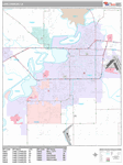 Lake Charles  Wall Map Premium Style